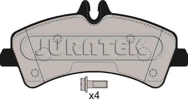 Juratek JCP124 - Kit de plaquettes de frein, frein à disque cwaw.fr