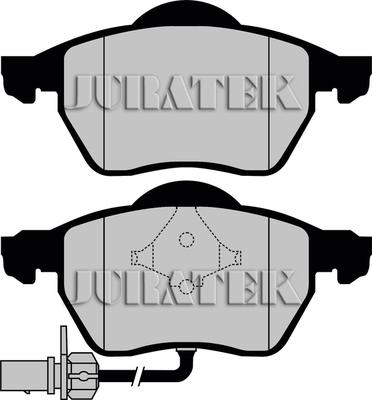 Juratek JCP1717 - Kit de plaquettes de frein, frein à disque cwaw.fr