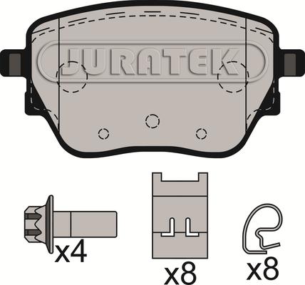 Juratek JCP8591 - Kit de plaquettes de frein, frein à disque cwaw.fr