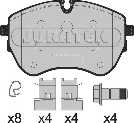 Juratek JCP8605 - Kit de plaquettes de frein, frein à disque cwaw.fr