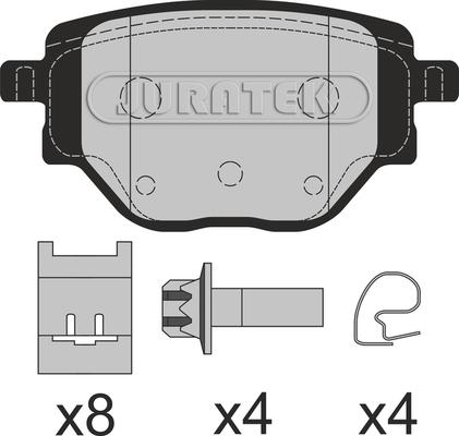 Juratek JCP8624 - Kit de plaquettes de frein, frein à disque cwaw.fr