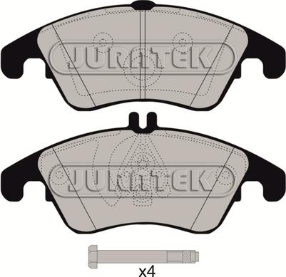 Juratek JCP8055 - Kit de plaquettes de frein, frein à disque cwaw.fr