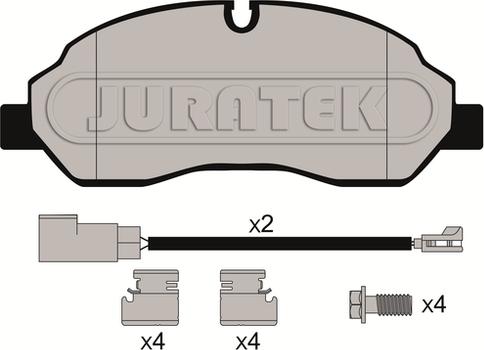 Juratek JCP8061 - Kit de plaquettes de frein, frein à disque cwaw.fr