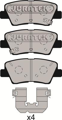 Juratek JCP8195 - Kit de plaquettes de frein, frein à disque cwaw.fr