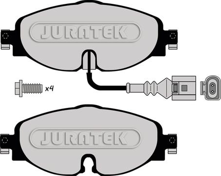 Juratek JCP8148 - Kit de plaquettes de frein, frein à disque cwaw.fr