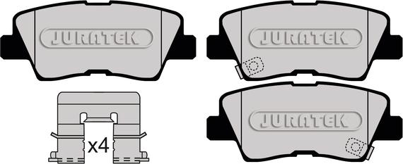 Juratek JCP8114 - Kit de plaquettes de frein, frein à disque cwaw.fr