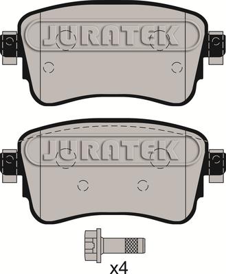 Juratek JCP8175 - Kit de plaquettes de frein, frein à disque cwaw.fr