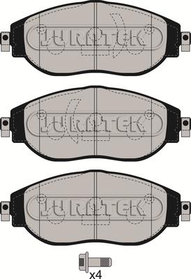 Juratek JCP8296 - Kit de plaquettes de frein, frein à disque cwaw.fr