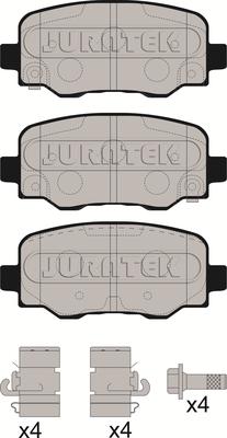 Juratek JCP8255 - Kit de plaquettes de frein, frein à disque cwaw.fr