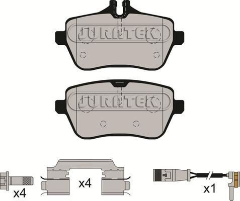 Juratek JCP8234 - Kit de plaquettes de frein, frein à disque cwaw.fr