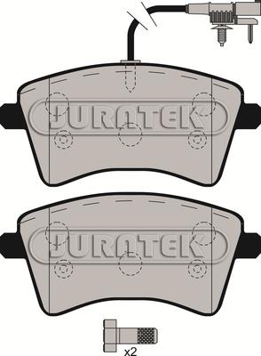 Juratek JCP8228 - Kit de plaquettes de frein, frein à disque cwaw.fr