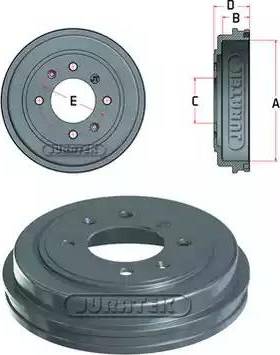 Juratek JDR049 - Tambour de frein cwaw.fr