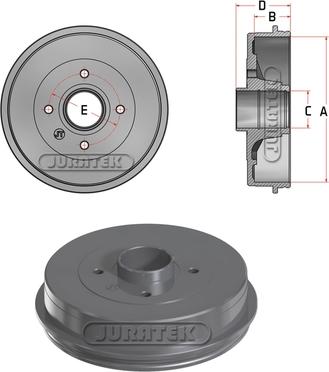 Juratek JDR067 - Tambour de frein cwaw.fr