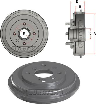 Juratek JDR038 - Tambour de frein cwaw.fr