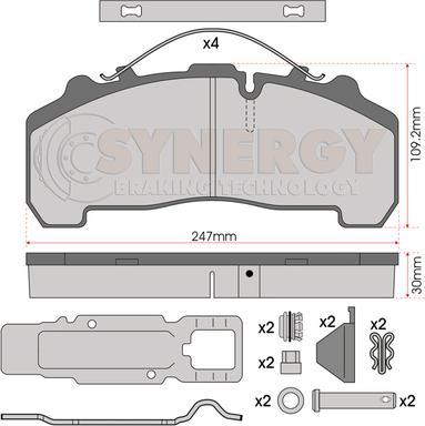 Juratek SYN3000K - Kit de plaquettes de frein, frein à disque cwaw.fr