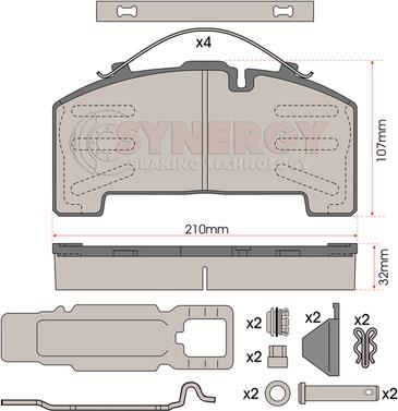 Juratek SYN3002K - Kit de plaquettes de frein, frein à disque cwaw.fr