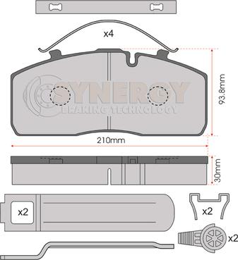 Juratek SYN3016K - Kit de plaquettes de frein, frein à disque cwaw.fr