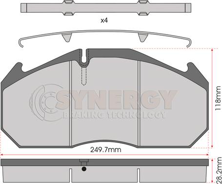 Juratek SYN3760 - Kit de plaquettes de frein, frein à disque cwaw.fr