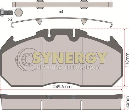 Juratek SYN2404 - Kit de plaquettes de frein, frein à disque cwaw.fr