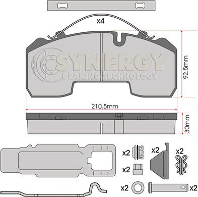 Juratek SYN2001K - Kit de plaquettes de frein, frein à disque cwaw.fr