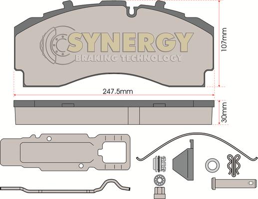 Juratek SYN2022K - Kit de plaquettes de frein, frein à disque cwaw.fr