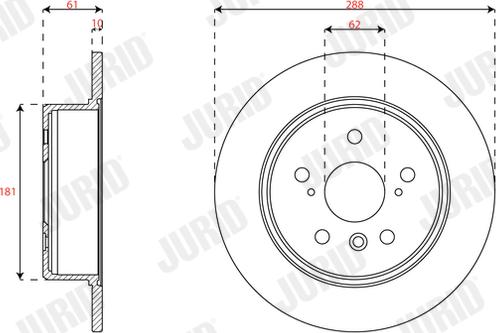 Jurid 563492J - Disque de frein cwaw.fr