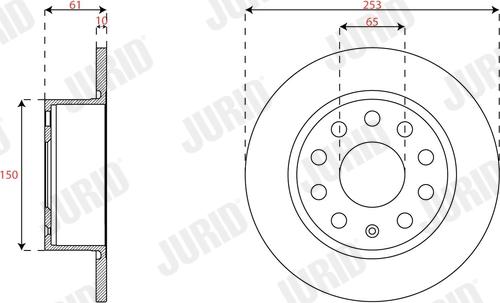 Jurid 563593JC-1 - Disque de frein cwaw.fr