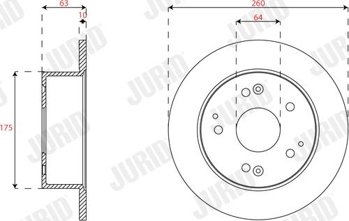 Jurid 563555J - Disque de frein cwaw.fr