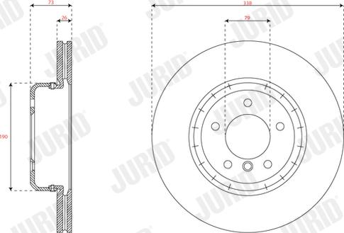 Jurid 563082JVC-1 - Disque de frein cwaw.fr