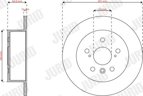 Jurid 563837JC - Disque de frein cwaw.fr