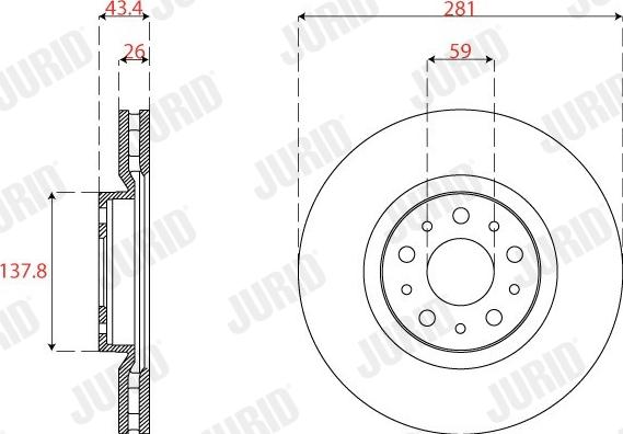 Jurid 563274JC-1 - Disque de frein cwaw.fr