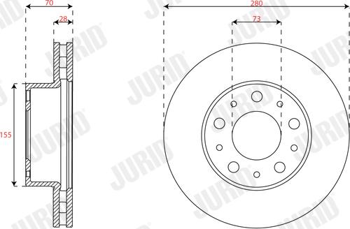 Jurid 563716JC - Disque de frein cwaw.fr