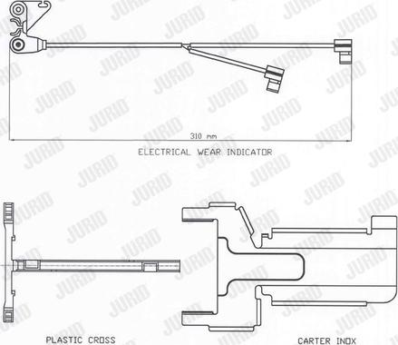 Jurid 587014 - Contact d'avertissement, usure des plaquettes de frein cwaw.fr