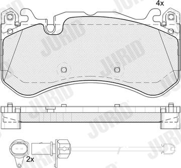 Jurid 574098J - Kit de plaquettes de frein, frein à disque cwaw.fr