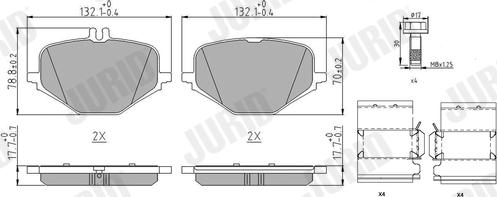 Jurid 574164J - Kit de plaquettes de frein, frein à disque cwaw.fr