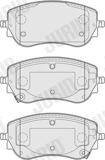 Jurid 574107J - Kit de plaquettes de frein, frein à disque cwaw.fr