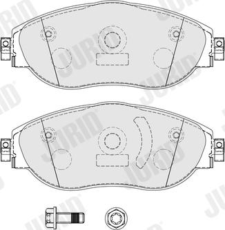 Jurid 574122J - Kit de plaquettes de frein, frein à disque cwaw.fr