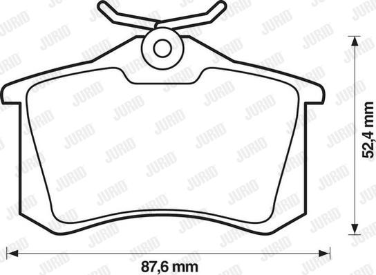 Jurid 571906JC - Kit de plaquettes de frein, frein à disque cwaw.fr