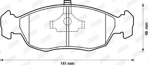 Jurid 571902D - Kit de plaquettes de frein, frein à disque cwaw.fr