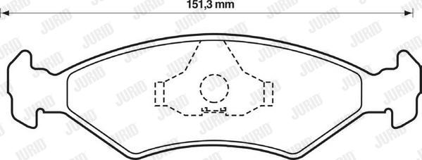 Jurid 571914D - Kit de plaquettes de frein, frein à disque cwaw.fr