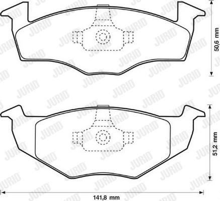 Jurid 571915D - Kit de plaquettes de frein, frein à disque cwaw.fr