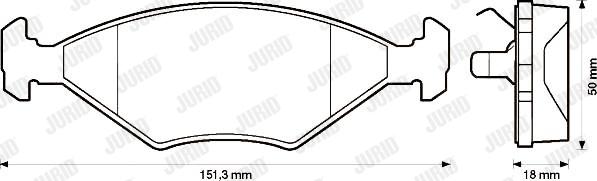 Jurid 571916J - Kit de plaquettes de frein, frein à disque cwaw.fr