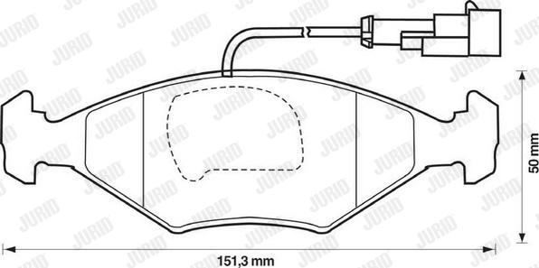 Jurid 571917J - Kit de plaquettes de frein, frein à disque cwaw.fr