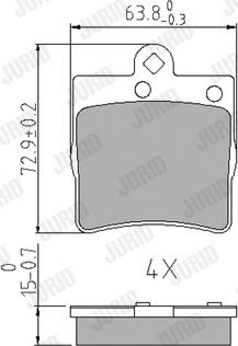 Jurid 571925J - Kit de plaquettes de frein, frein à disque cwaw.fr