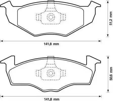 BOSCH 986424361 - Kit de plaquettes de frein, frein à disque cwaw.fr