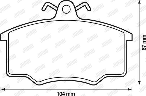 Jurid 571491D - Kit de plaquettes de frein, frein à disque cwaw.fr