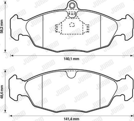 Jurid 571492D - Kit de plaquettes de frein, frein à disque cwaw.fr