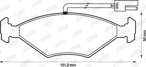 Jurid 571449D - Kit de plaquettes de frein, frein à disque cwaw.fr