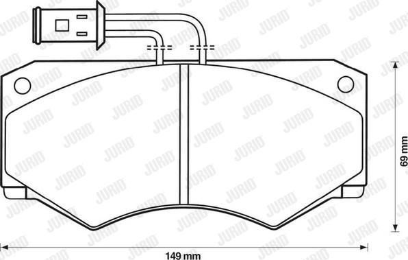 Jurid 571446J - Kit de plaquettes de frein, frein à disque cwaw.fr