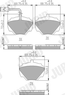 Jurid 571440J - Kit de plaquettes de frein, frein à disque cwaw.fr